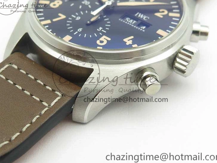 MIROTIME 0301 Pilot Chrono 20th ZF 1:1 Best Edition Black Dial On Brown Leather Strap A ZeroBulk 7236